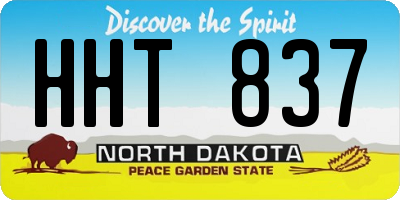 ND license plate HHT837
