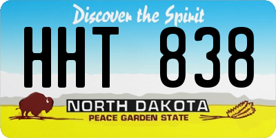 ND license plate HHT838