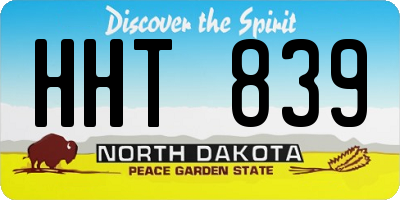 ND license plate HHT839