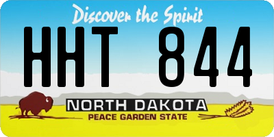 ND license plate HHT844