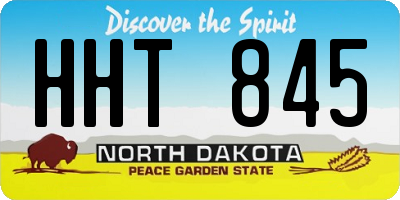 ND license plate HHT845