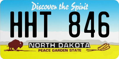 ND license plate HHT846
