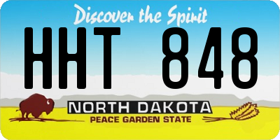 ND license plate HHT848