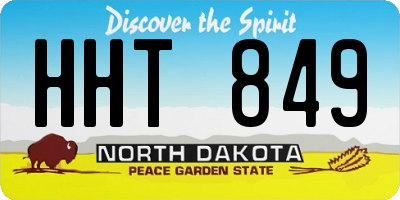 ND license plate HHT849