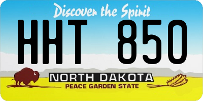 ND license plate HHT850