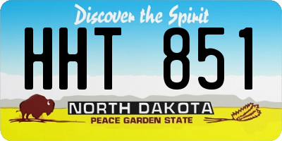 ND license plate HHT851