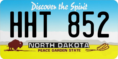 ND license plate HHT852