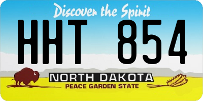 ND license plate HHT854