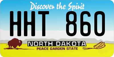 ND license plate HHT860
