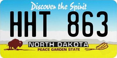 ND license plate HHT863