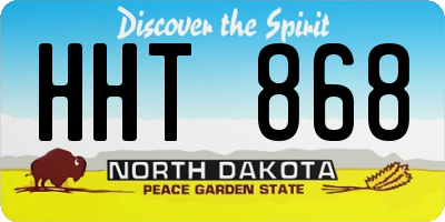 ND license plate HHT868