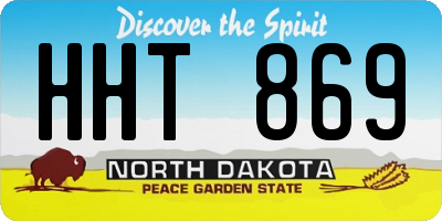 ND license plate HHT869
