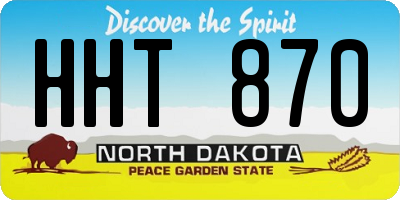 ND license plate HHT870