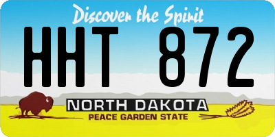ND license plate HHT872