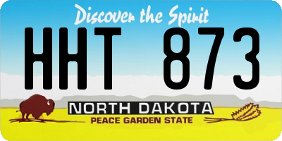ND license plate HHT873