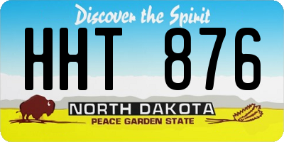 ND license plate HHT876