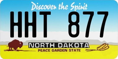ND license plate HHT877