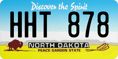 ND license plate HHT878