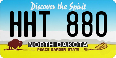 ND license plate HHT880