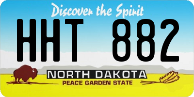 ND license plate HHT882