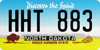 ND license plate HHT883