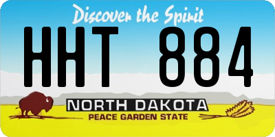 ND license plate HHT884