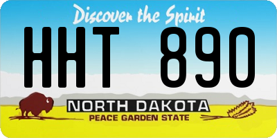 ND license plate HHT890