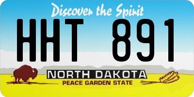 ND license plate HHT891