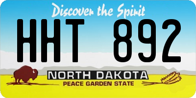 ND license plate HHT892