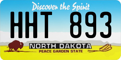 ND license plate HHT893