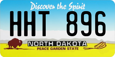 ND license plate HHT896