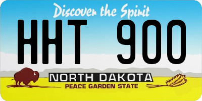 ND license plate HHT900