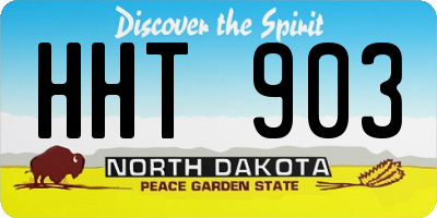 ND license plate HHT903