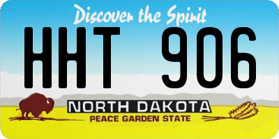 ND license plate HHT906