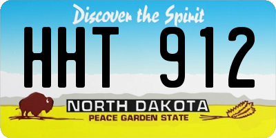 ND license plate HHT912