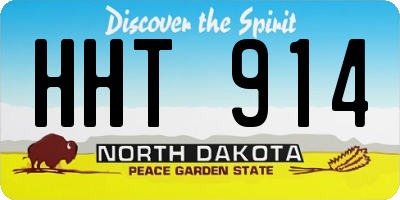 ND license plate HHT914