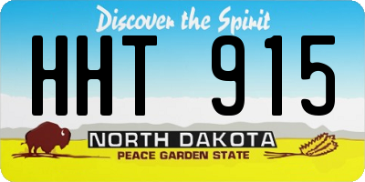 ND license plate HHT915