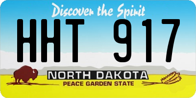 ND license plate HHT917