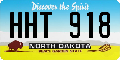 ND license plate HHT918