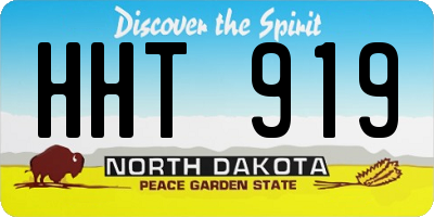 ND license plate HHT919