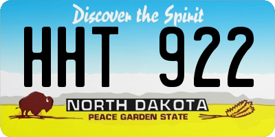 ND license plate HHT922
