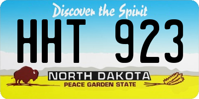 ND license plate HHT923