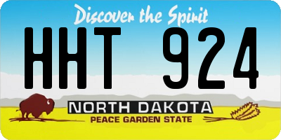 ND license plate HHT924