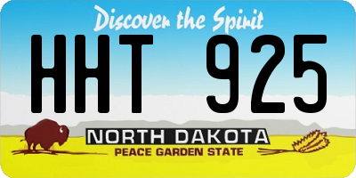 ND license plate HHT925