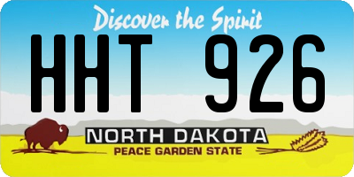 ND license plate HHT926