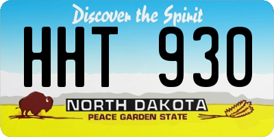 ND license plate HHT930