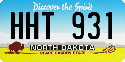 ND license plate HHT931