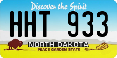 ND license plate HHT933