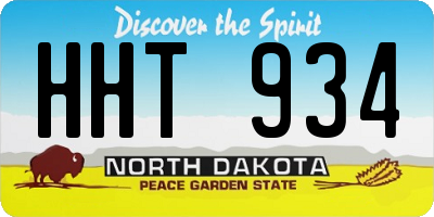 ND license plate HHT934