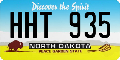 ND license plate HHT935
